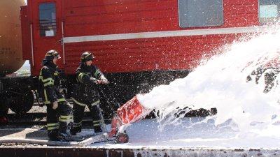 Пожарный поезд помог в тушении возгорания в Тайшетском районе
