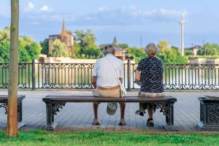 пара, пенсионеры, бабушка, дедушка