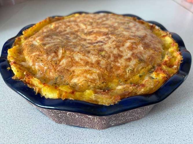 Пирог картофельный с помидорами и сыром