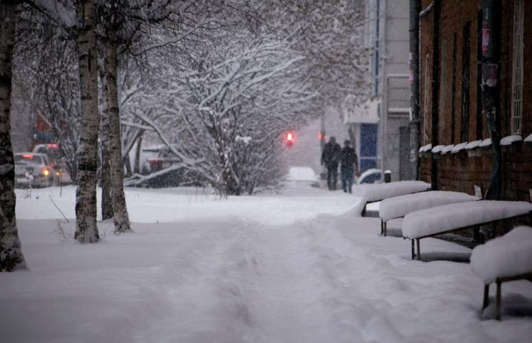 Снег в Иркутске