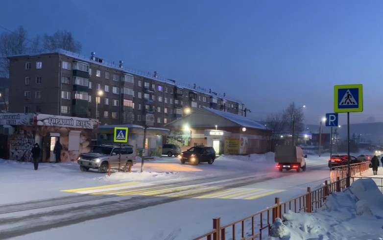 Проекционный пешеходный переход в Усть-Куте