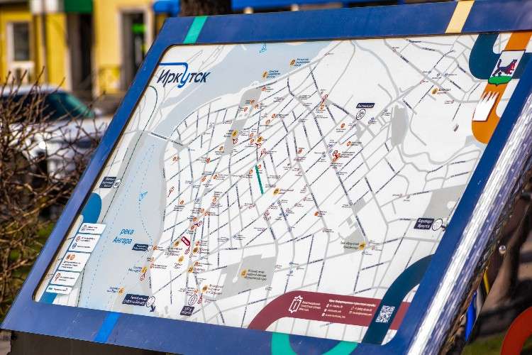 Туристическая карта Иркутска