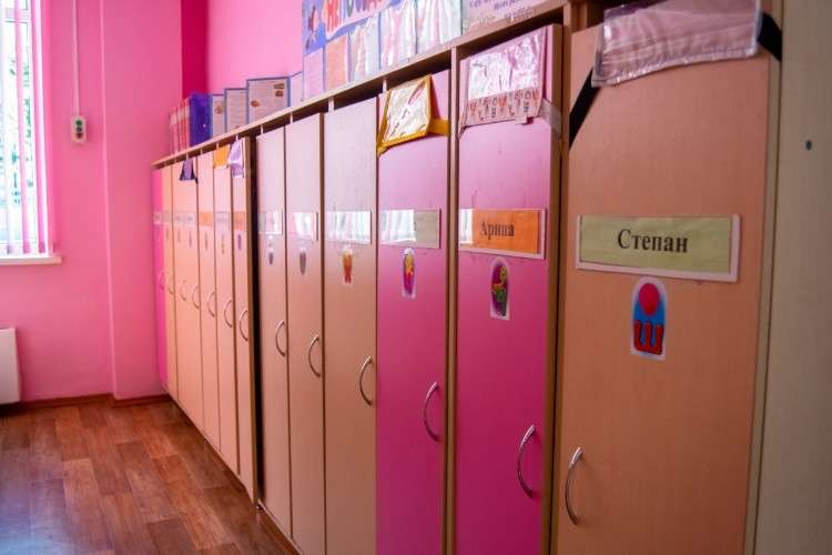 Раздевалка в детском саду