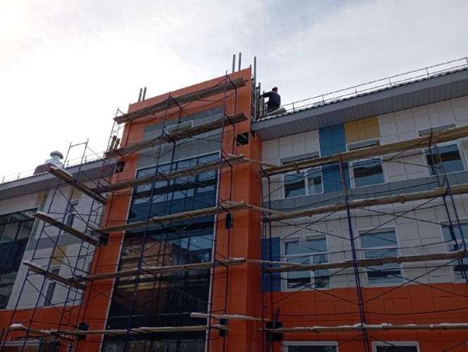 Строительство корпуса геронтологического центра в Марково