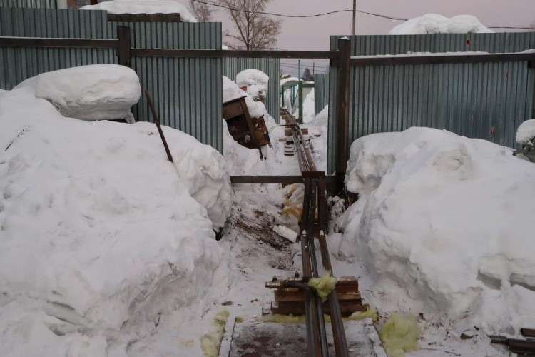 Временный водопровод в Бодайбо