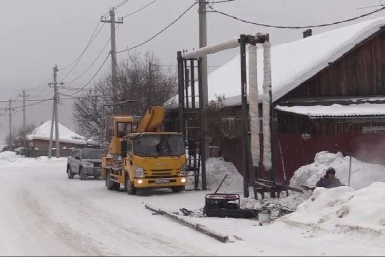 Временный водопровод в Бодайбо