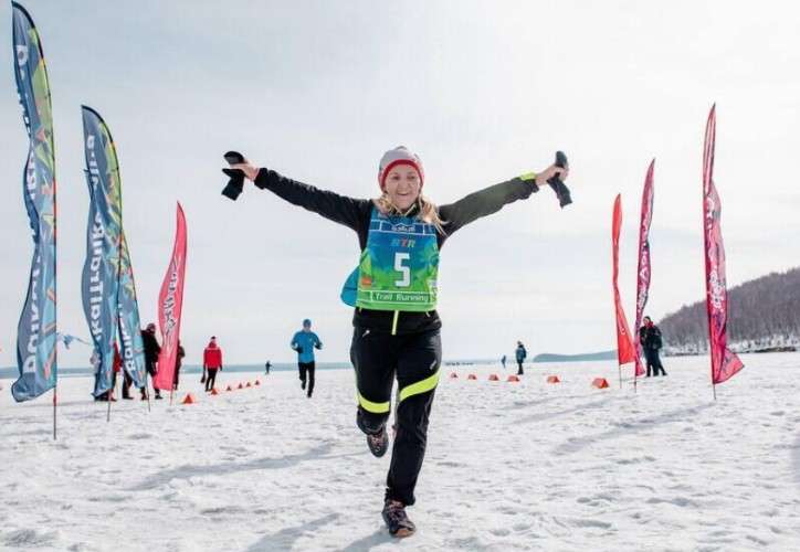 Участница забега