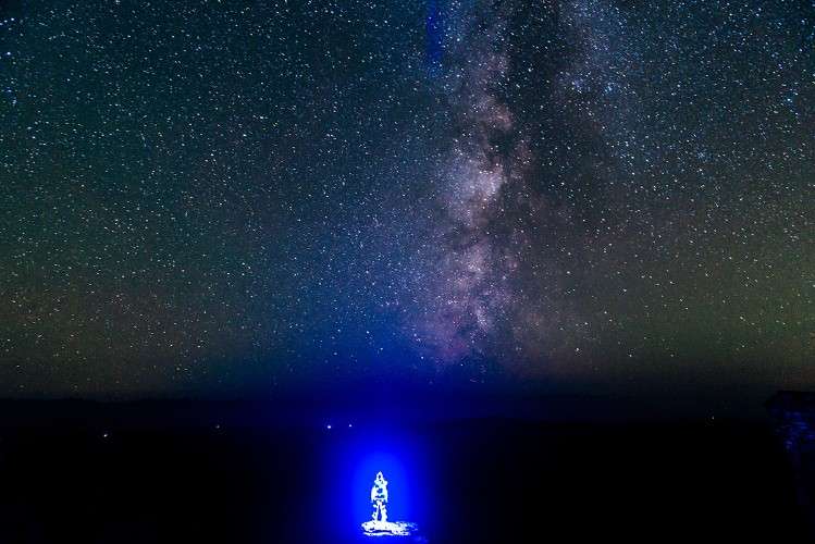 небо, ночь, звёзды, космос