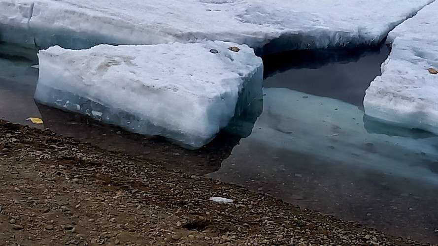 Тает лёд на реке