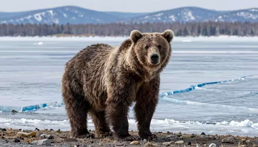Медведь на берегу Байкала