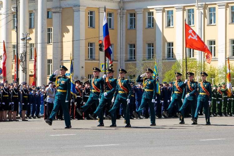 парад, шествие, военнослужащие