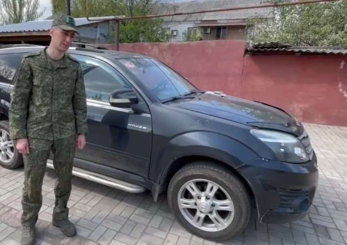 Боец возое переданной машины