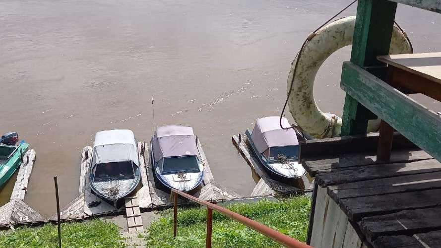 лодки, водоём, причал
