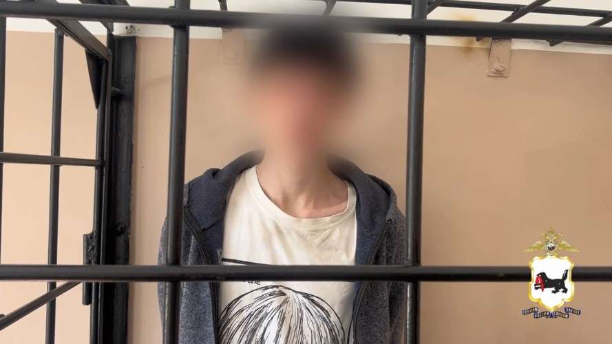 Задержанный молодой человек