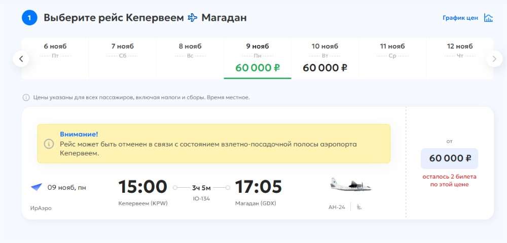 Жители Чукотки жалуются на дорогие билеты иркутской авиакомпании