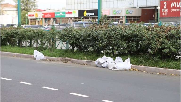 Пакетами с мусором ежедневно заваливают центральные улицы Иркутска