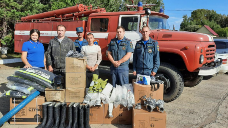 Новое оснащение получили добровольные пожарные в  Приангарье