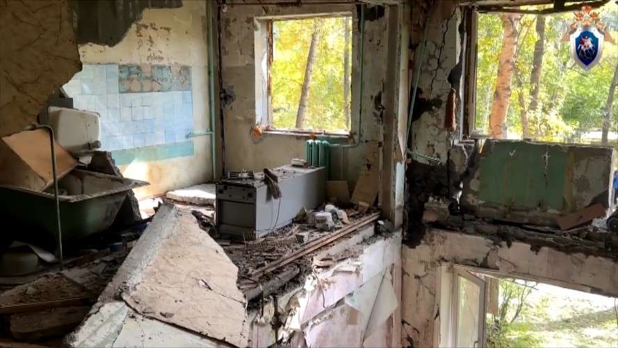 Дом после взрыва в Ангарске