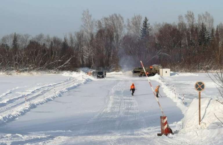 Ледовая переправа в Тайшетском районе