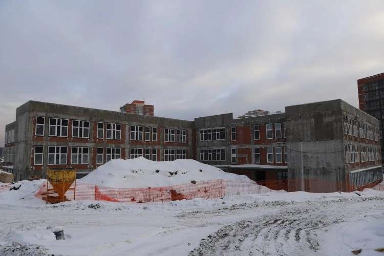 Строящаяся школа в Иркутске