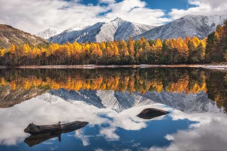 горы, природа, лес, озеро