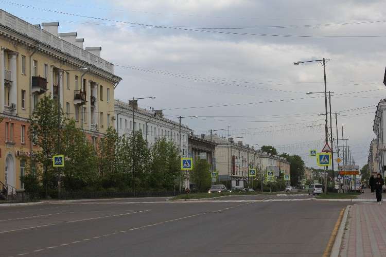 Ангарск, проспект, дорога, дома, автомобили