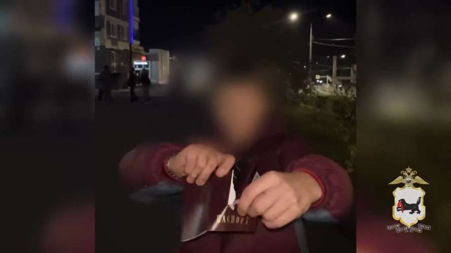 Подросток разрывает свой паспорт