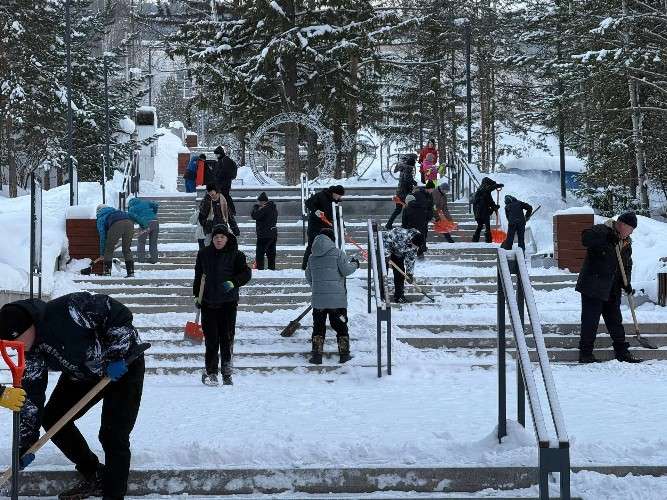 Уборка лестницы