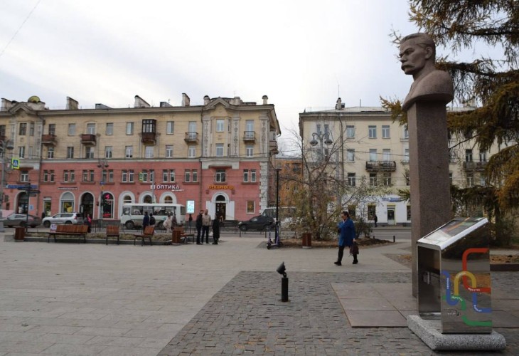 Благоустройство сквера на пересечении Ленина и Горького завершено в Иркутске