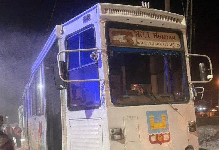 В Усолье-Сибирском загорелся трамвай: эвакуированы два человека