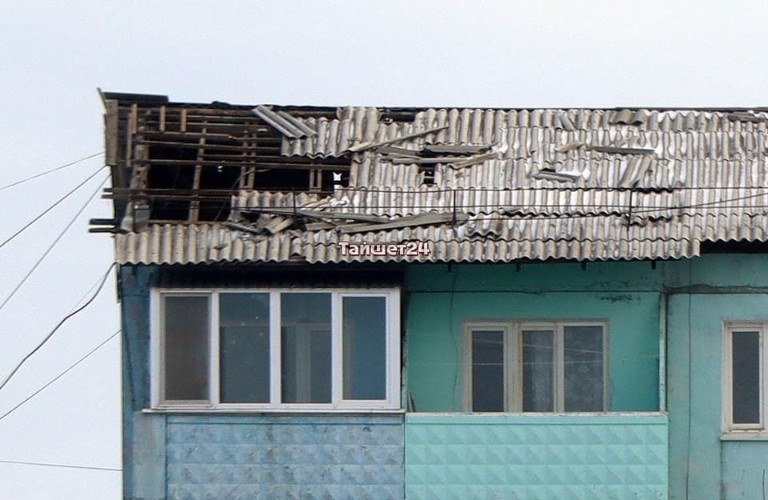 Ущерб от урагана оценивают в Тайшете