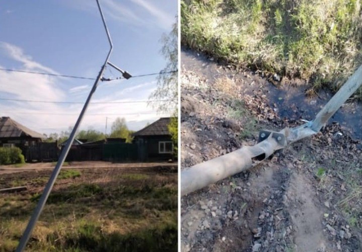 В Тайшете ищут сбившего фонарный столб водителя