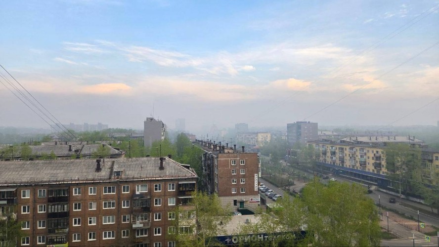 Братск накрыл дым от лесного пожара