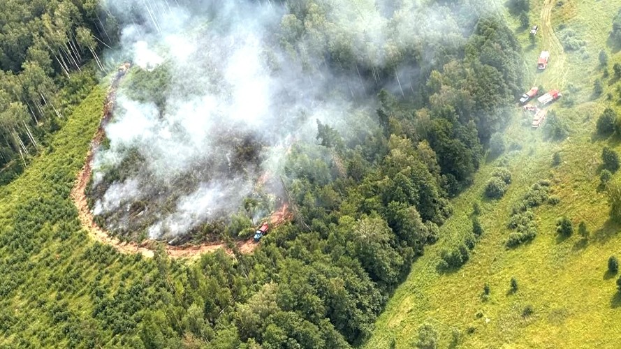 Лесной пожар приблизился к двум населённым пунктам в Нижнеудинском районе