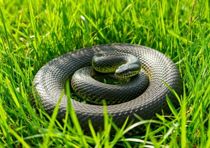 Жители Усть-Кута обнаружили во дворе гадюку