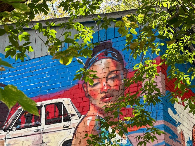 В иркутском Академгородке появились две новые стрит-арт работы