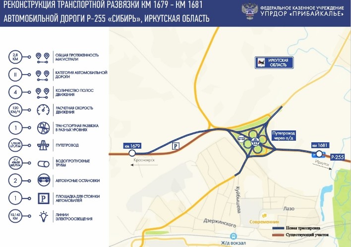 Реконструкция развязки на трассе «Сибирь» в Заларинском районе начнётся в ноябре