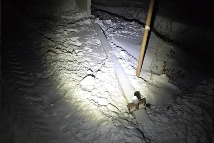 Неизвестный водитель сбил фонарный столб в Тайшете