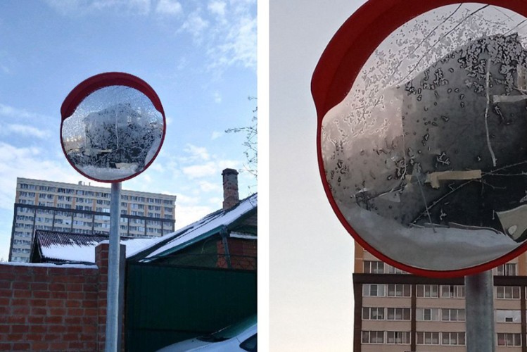 В эффективности сферических зеркал на перекрёстках Иркутска усомнились автомобилисты