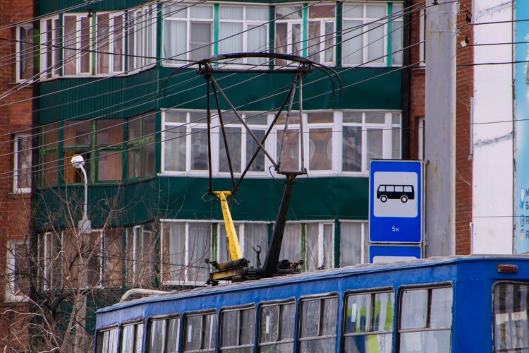 Трамваи встали из-за ДТП в Усолье-Сибирском