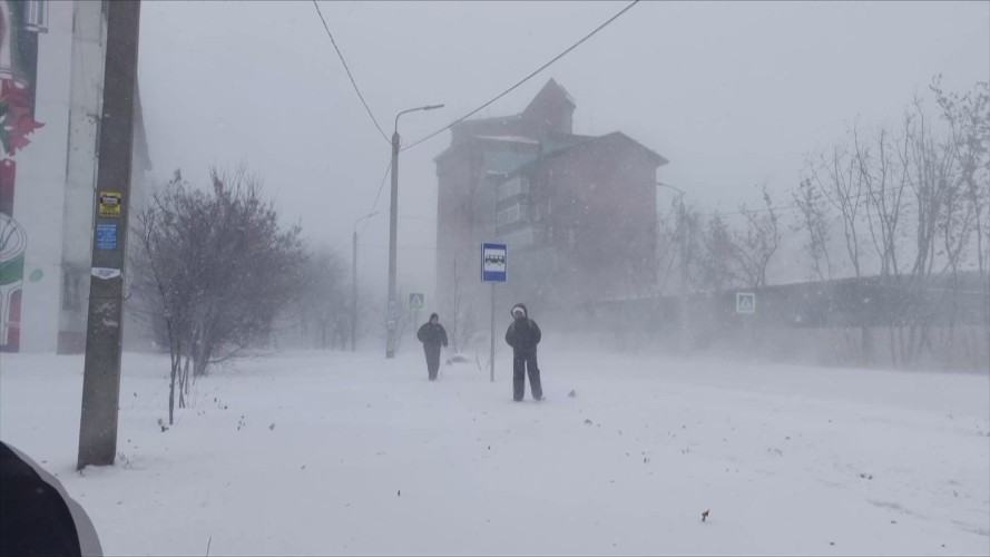 Сильный снегопад накрыл Иркутск 18 декабря
