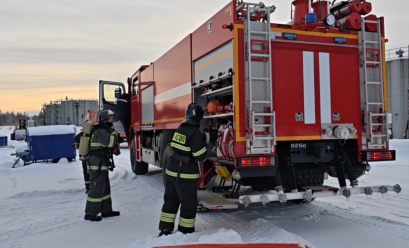 Учения по тушению пожара в службе ГСМ прошли в аэропорту Братска