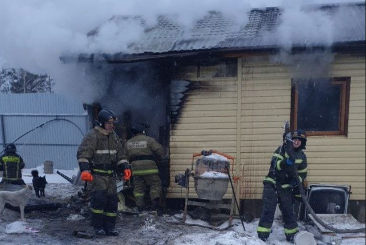 Пожар уничтожил ветблок приюта для собак под Нижнеудинском, в огне погибли животные