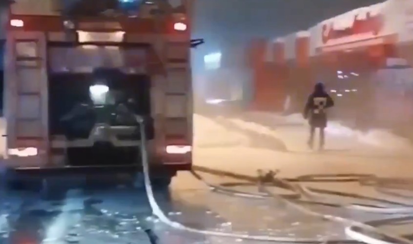 Крупный пожар произошёл 17 января в торговом центре Ангарска