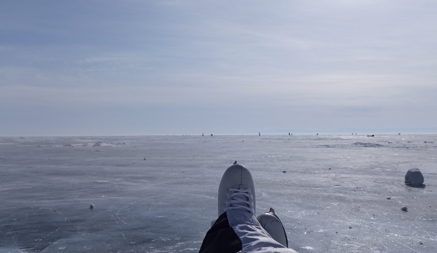 Лёд Байкала и водохранилищ Приангарья набирает толщину