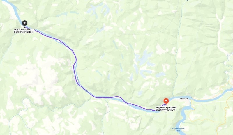 На Витиме открылась ледовая переправа Бодайбо — Мама