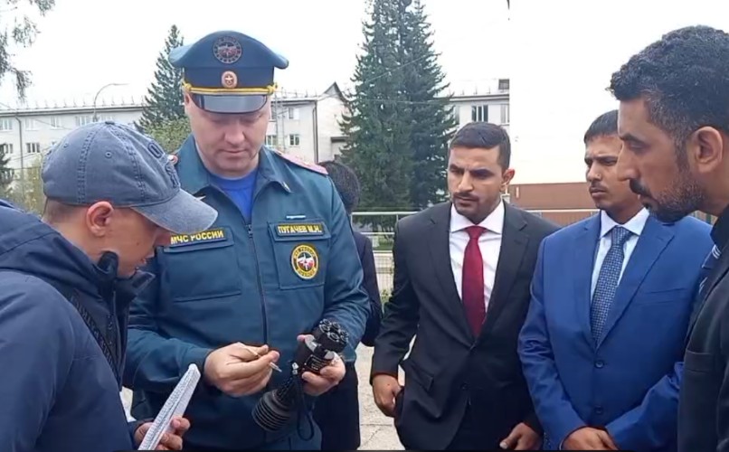 Лабораторию на колёсах показали коллегам из Омана пожарные Приангарья
