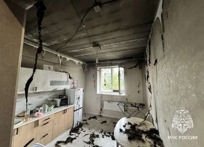 Масло на плите стало причиной пожара под Иркутском