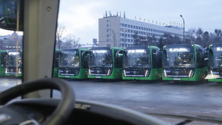 Партия новых автобусов пришла в Иркутск