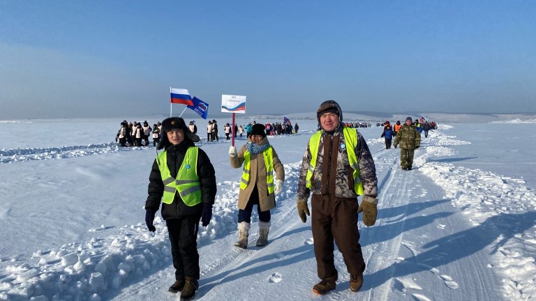 В Нукутском районе 200 человек впервые совершили ледовый переход
